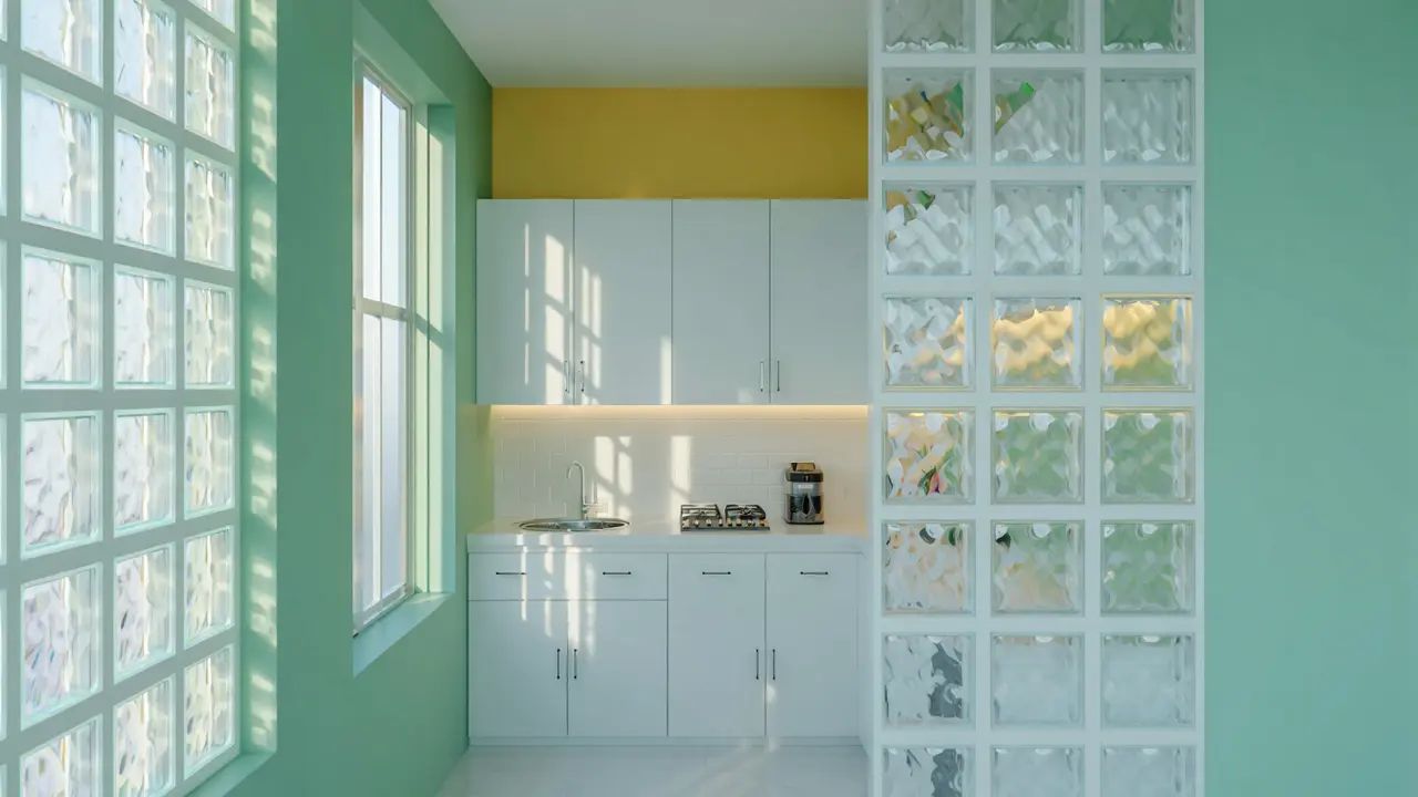 Gambar Glass Block Rumah Minimalis (Foto: Reve Art AI)