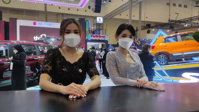 SPG Cantik di GIIAS Rela Bangun Lebih Pagi (Arief A/Liputan6.com)