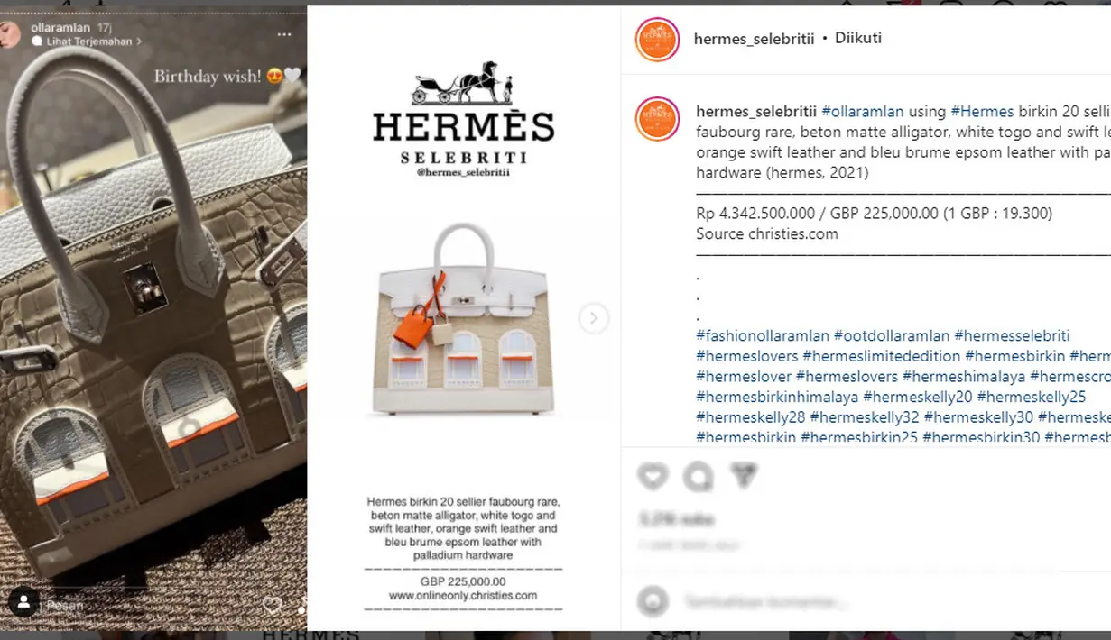 Olla Ramlan (Instagram/hermes_selebritii)