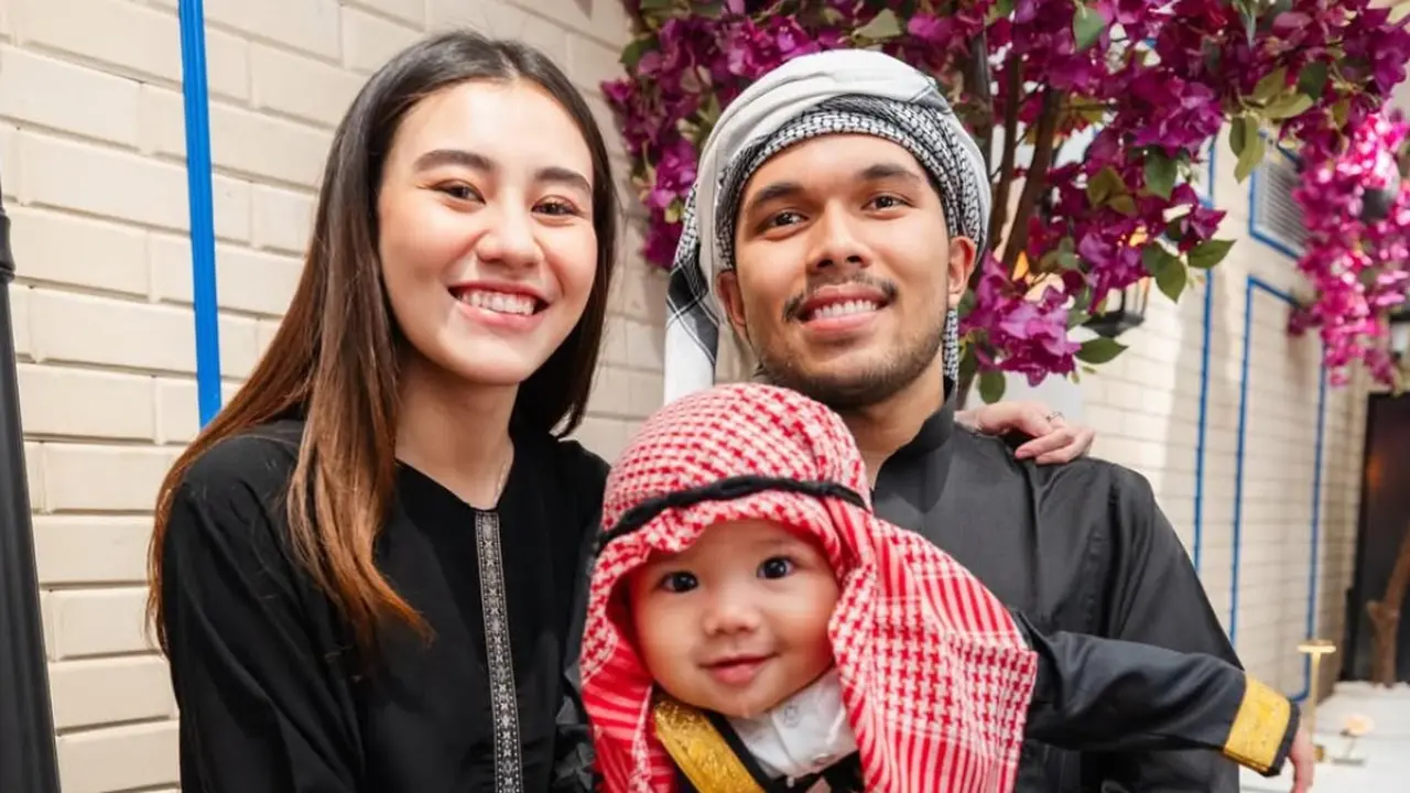 Aaliyah Massaid dan Baby Arash saat bukber bersama Thariq Halilintar. [@thariqhalilintar]