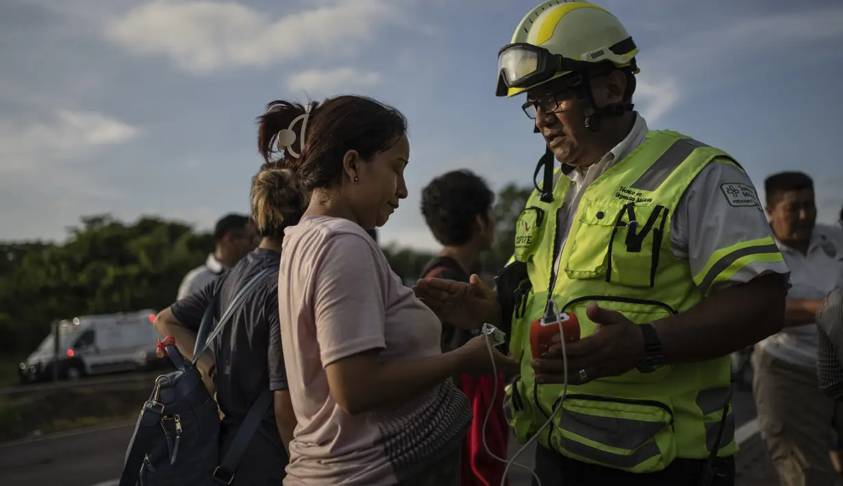 Institut Migrasi Nasional Meksiko telah melaporkan beberapa kasus serupa dalam beberapa hari terakhir di bagian tenggara negara itu. (AP Photo/Felix Marquez)