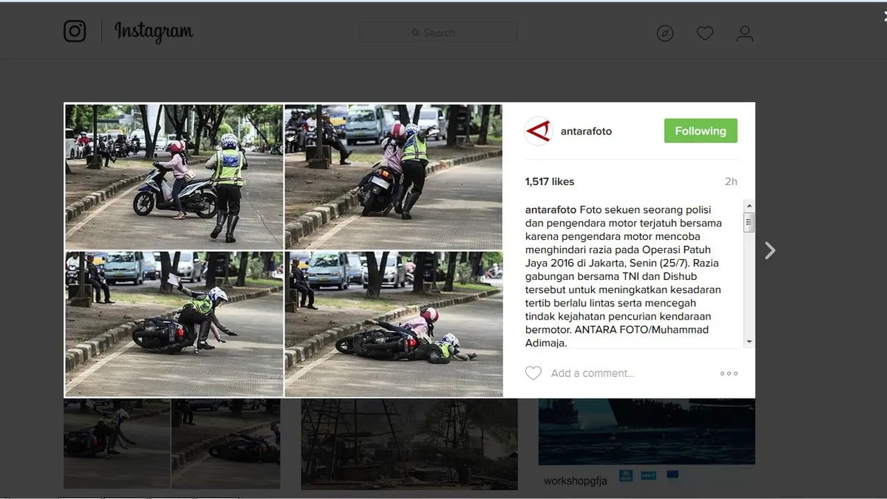 Jtuh dan Tertimpa Motor