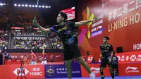 Ganda putra Indonesia Muhammad Shohibul Fikri/Daniel Marthin melaju ke babak 16 besar Hong Kong Open 2024 setelah menyingkirkan Daniel Lundgaard/Mads Vestergaard dari Denmark di Hong Kong&nbsp;Coliseum, Selasa (10/9). (foto: PP PBSI)