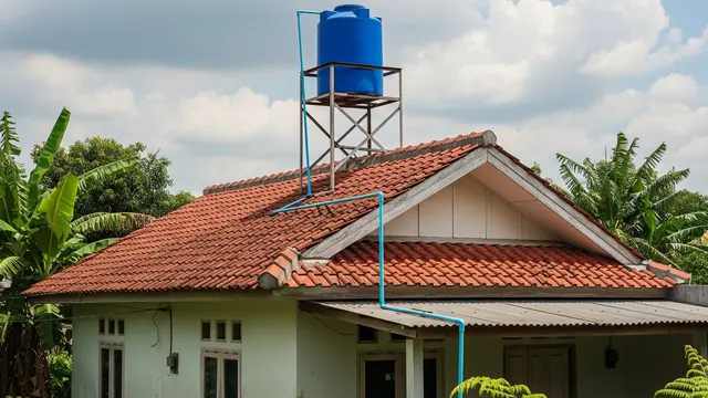Tanda Toren Air Dipasang Tidak Benar. (Foto: AI)