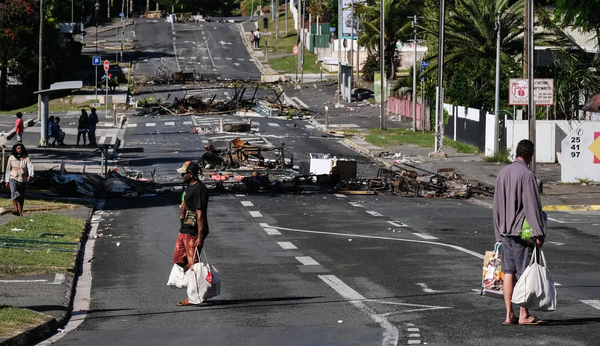 Prancis menetapkan status keadaan darurat di Kaledonia Baru. (Theo Rouby/AFP)