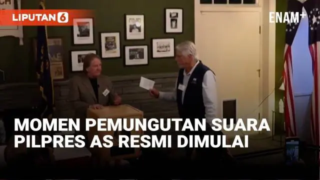 VIDEO: Pemungutan Suara Pilpres AS Resmi Dimulai di New Hampshire