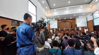 Situasi sidang perdana Ferdy Sambo di Ruang Sidang Utama Oemar Seno Adj, Pengadilan Negeri (PN) Jakarta Selatan (LIputan6.com/Benedikta Ave Martevalenia)