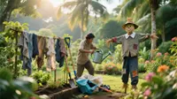 8 Trik Cerdas Sulap Baju Bekas Jadi Amunisi Serba Guna di Kebun, Ramah Lingkungan