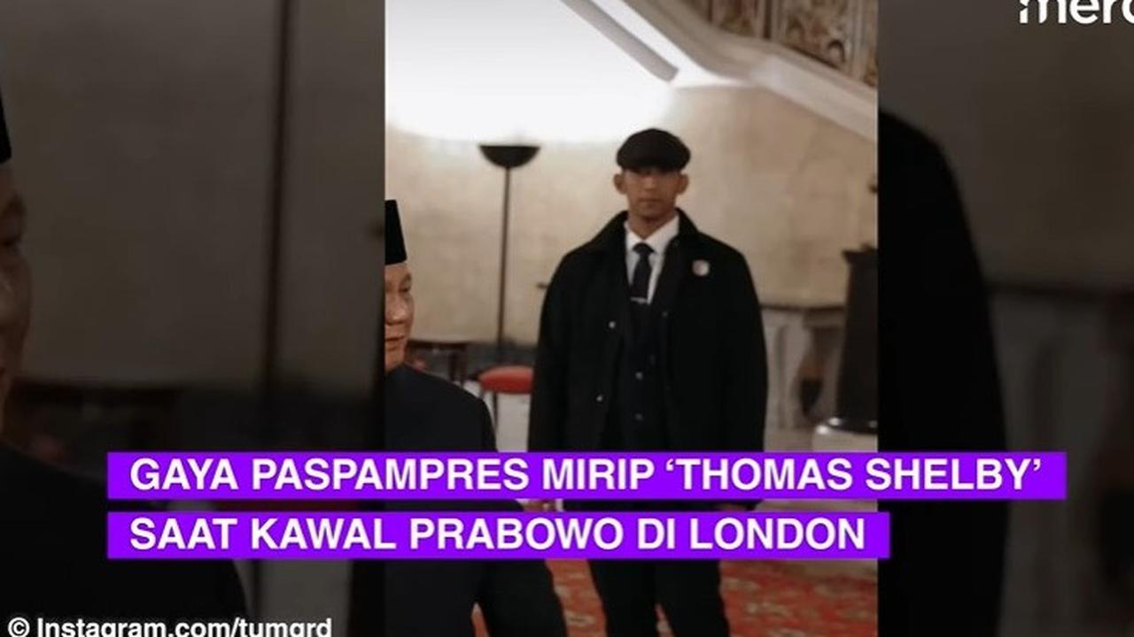 VIDEO: Keren Gaya Paspampres Jaga Prabowo di London Mirip Thomas Shelby Film Peaky Blinders