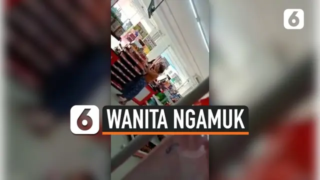 VIDEO: Tak Terima Dipanggil 'Oma', Wanita Ini Ngamuk di Minimarket