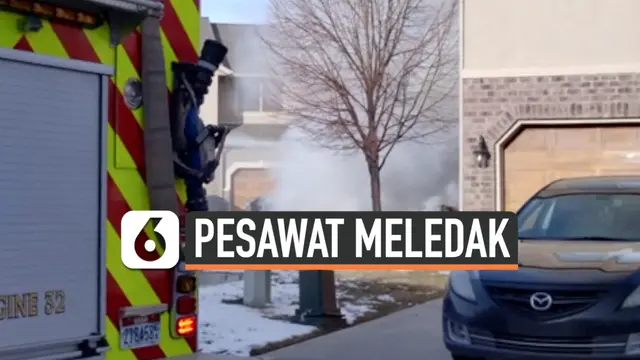 VIDEO: Pesawat Tabrak Permukiman Utah Amerika, Pilot Tewas