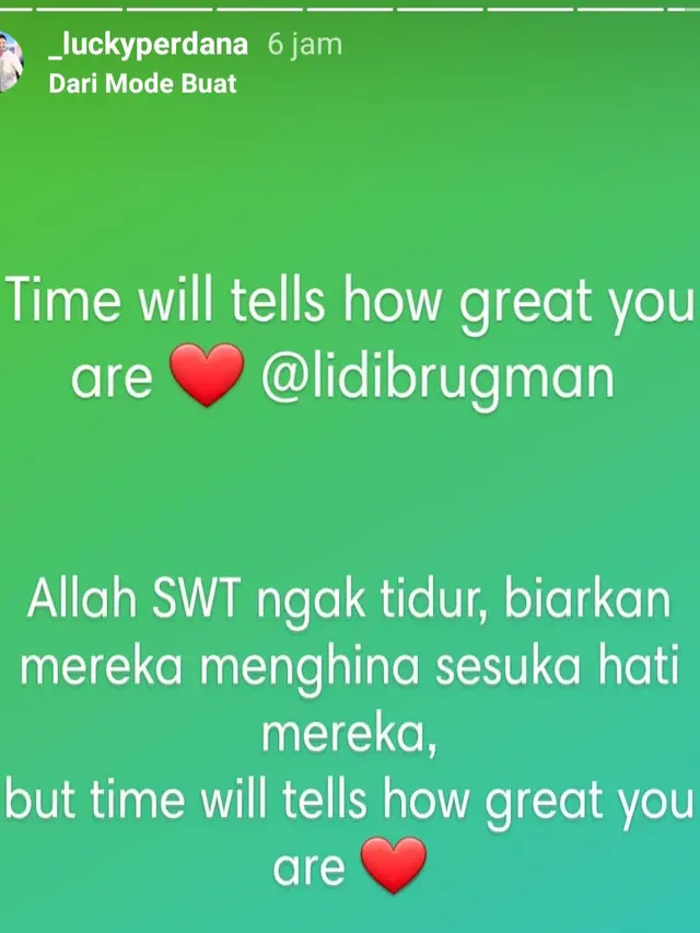 Klarifikasi Lucky Perdana. (Foto: Instagram @_luckyperdana)