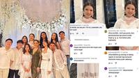 Dandanan Tiara Andini saat datang ke pertunangan Mahalini dan Rizky Febian tanpa undang Alshad Ahmad. (Dok: TikTok dan Instagram)