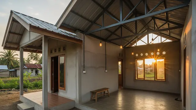 8 Desain Rumah Kampung dengan Sentuhan Industrial Sederhana, Minimalis dan Nyaman