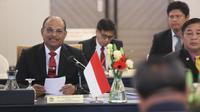 Direktur Jenderal Bina Administrasi Kewilayahan Kemendagri Safrizal di acara  Persidangan ke-38 JKK/KK Sosek Malindo di Pahang, Malaysia pada Kamis 19 Oktober 2023. (Istimewa)