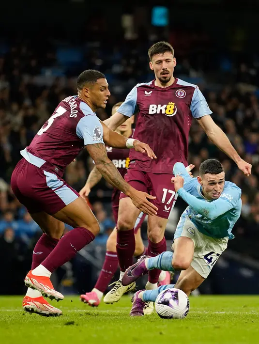 Aston Villa memberikan perlawanan dan sempat menyamakan kedudukan pada menit ke-20 melalui gol yang dicetak Jhon Duran. (AP Photo/Dave Thompson)