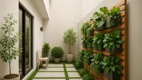 8 Model Teras Samping dengan Vertical Garden Hemat Ruang, Kunci Estetik Meski Rumah Sempit