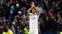 Menurut Marca salah satu media Spanyol, Raphael Varane kemungkinan akan memperpanjang kontrak bersama Real Madrid hingga 2022. (AFP/Javier Soriano)