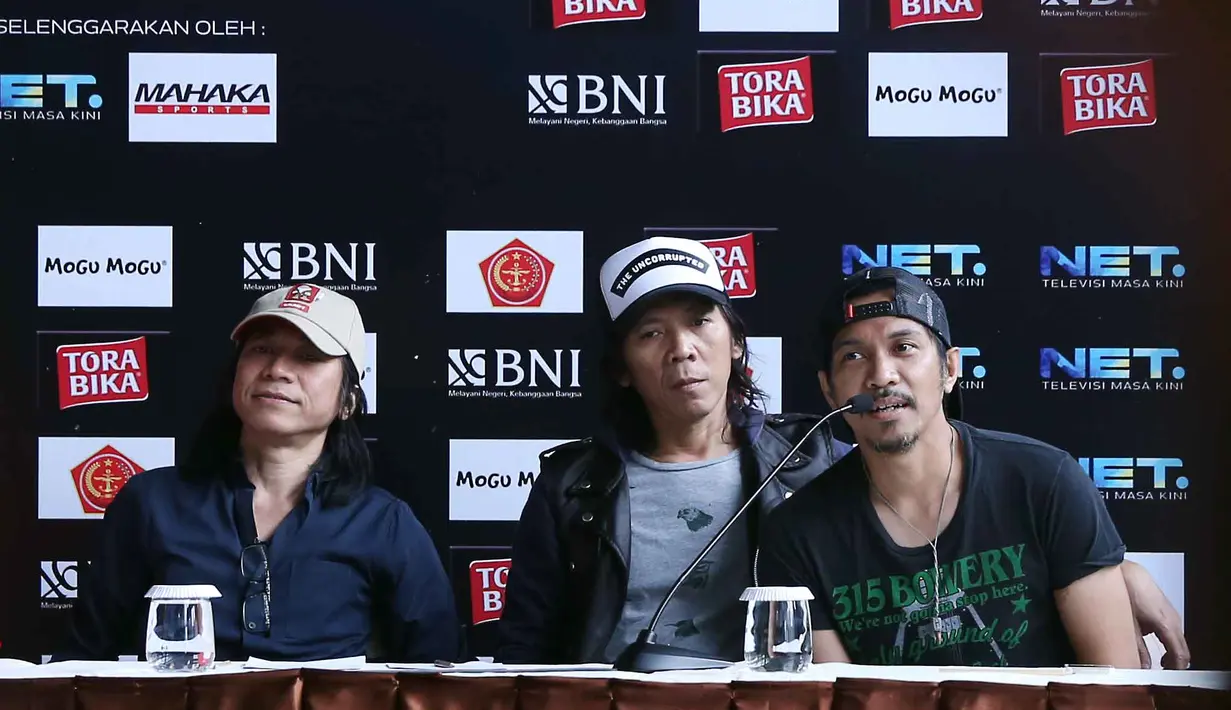 Bimbim, drummer Slank mengatakan penampilannya pada partai final ini, Slank akan berkolaborasi. Tapi ia masih merahasiakannya. (Nurwahyunan/Bintang.com)