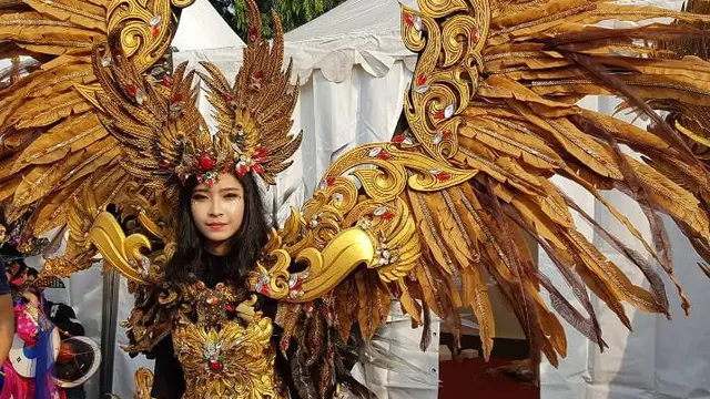 Keindahan budaya Indonesia di parade Asian Games 2018.