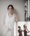 Enzy Storia mengenakan bridal robe dari Lace by ARTKEA. [Foto: Instagram @enzystoria]
