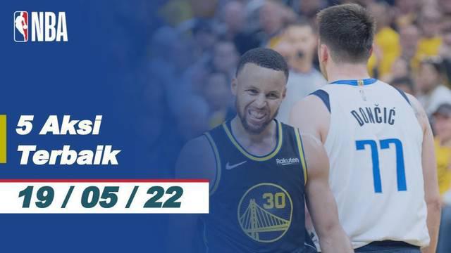 Berita video kumpulan 5 aksi terbaik di gim 1 Final NBA Wilayah Barat, yang mempertemukan Golden State Warriors Vs Dallas Maverick. Salah satu pemain yang masuk dalam daftar ini adalah pemain Warriors, Steph Curry.