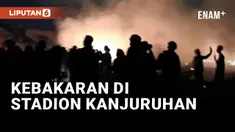 Peringatan 1 Tahun Kanjuruhan, Rumput Stadion Terbakar