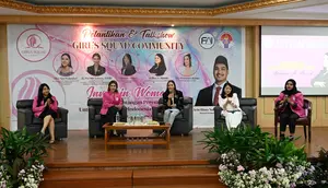 Organisasi masyarakat Girl's squad community mengadakan pelantikan yang dilanjutkan talkshow dengan tema "Invest In Women: Peran dan Tantangan Perempuan untuk Indonesia Emas 2045" (Istimewa)