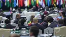 Suasana penutupan di KTT Asia Afrika 2015, Jakarta, Kamis (23/4/2015). Tiga poin hasil KTT yaitu Pesan Bandung 2015, Deklarasi Penguatan Kemitraan Asia Afrika dan Deklarasi Dukungan Untuk Palestina (Liputan6.com/Herman Zakharia) 