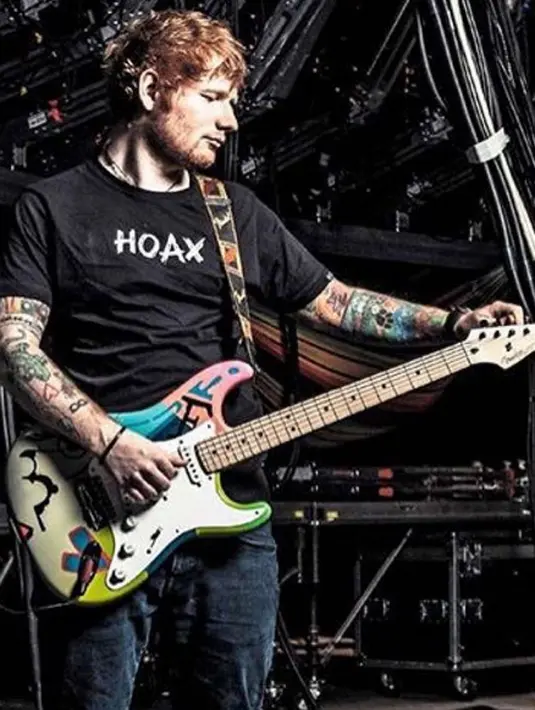 Hujatan memang banyak ditujukan Ed Sheeran di dunia Twitter terkait dengan penampilannya itu. Mungkin karena tak kuat membaca hujatan tersebut, Ed Sheeran lebih memilih untuk menghapus Twitternya itu. (Instagram/teddysphotos)