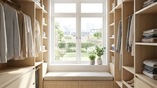 Desain Walk-In Closet di Kamar Sempit