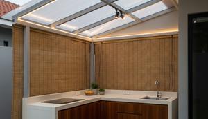 Model Dapur Minimalis Baja Ringan Semi Terbuka (AI)