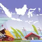 Ilustrasi bencana alam di Indonesia (Liputan6.com / Triyasni)