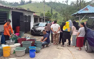 Kemarau Ekstrem di Lampung, BPBD Kirim 20.000 L Air