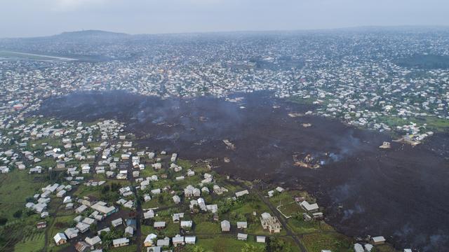 Penampakan Lava Gunung Nyiragongo di Kongo