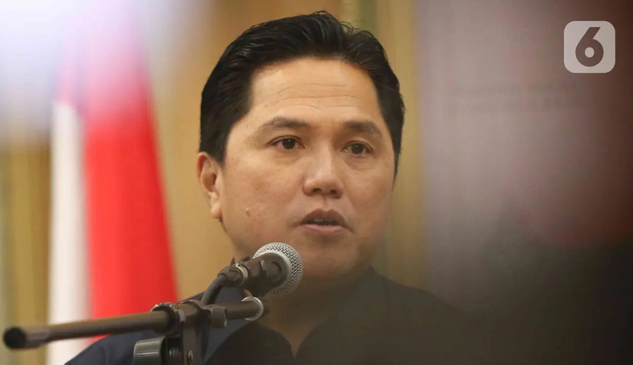 Erick Thohir menyampaikan terdapat tiga poin prioritas dalam pertemuan tersebut.(Liputan6.com/Herman Zakharia)