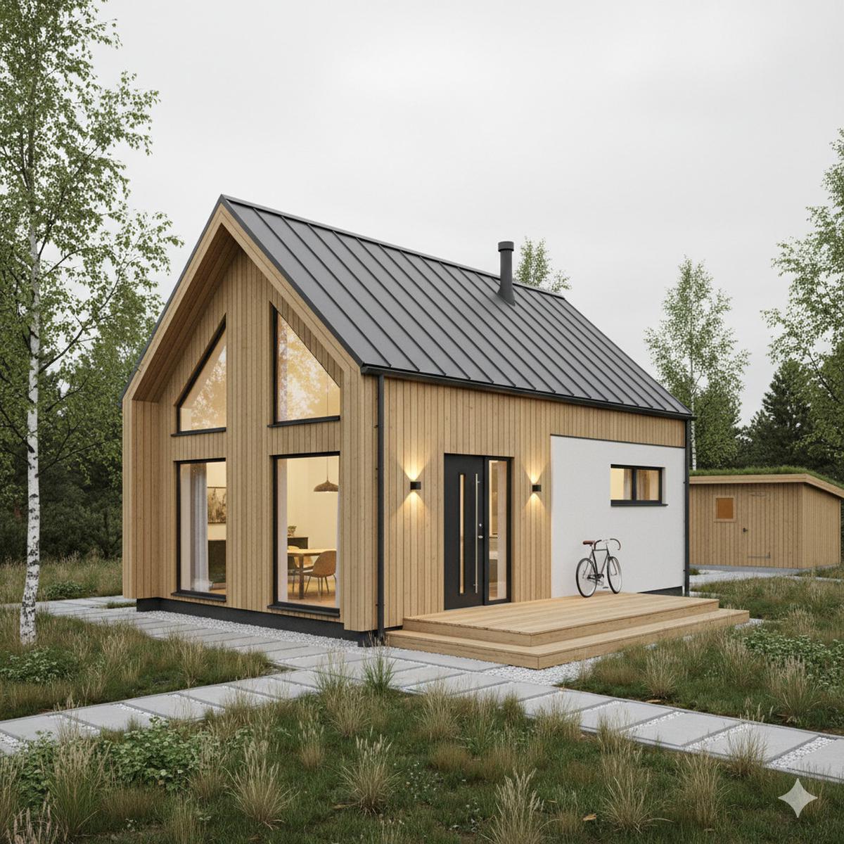 Rumah Sederhana 6x12 Atap Pelana Desain Scandinavian Modern dan Estetik