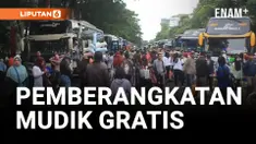 RIBUAN PEMUDIK GRATIS DIBERANGKATKAN GUBERNUR JAWA TIMUR