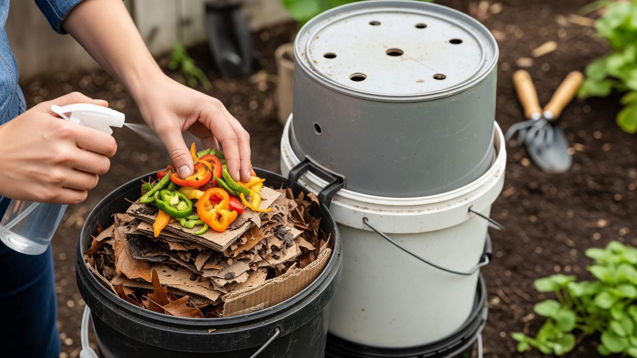 Cara Berkebun Sayur Organik Memakai Ember Bekas dan Kompos Dapur