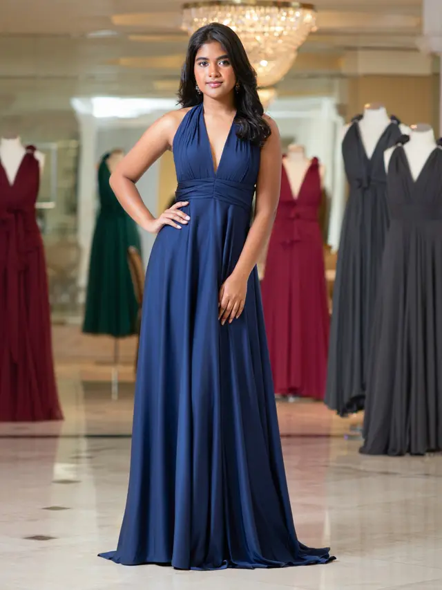 Model Long Dress untuk Orang Gemuk