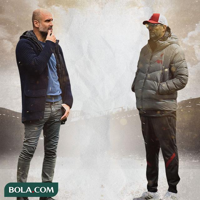 Ilustrasi - Pep Guardiola dan Jurgen Klopp