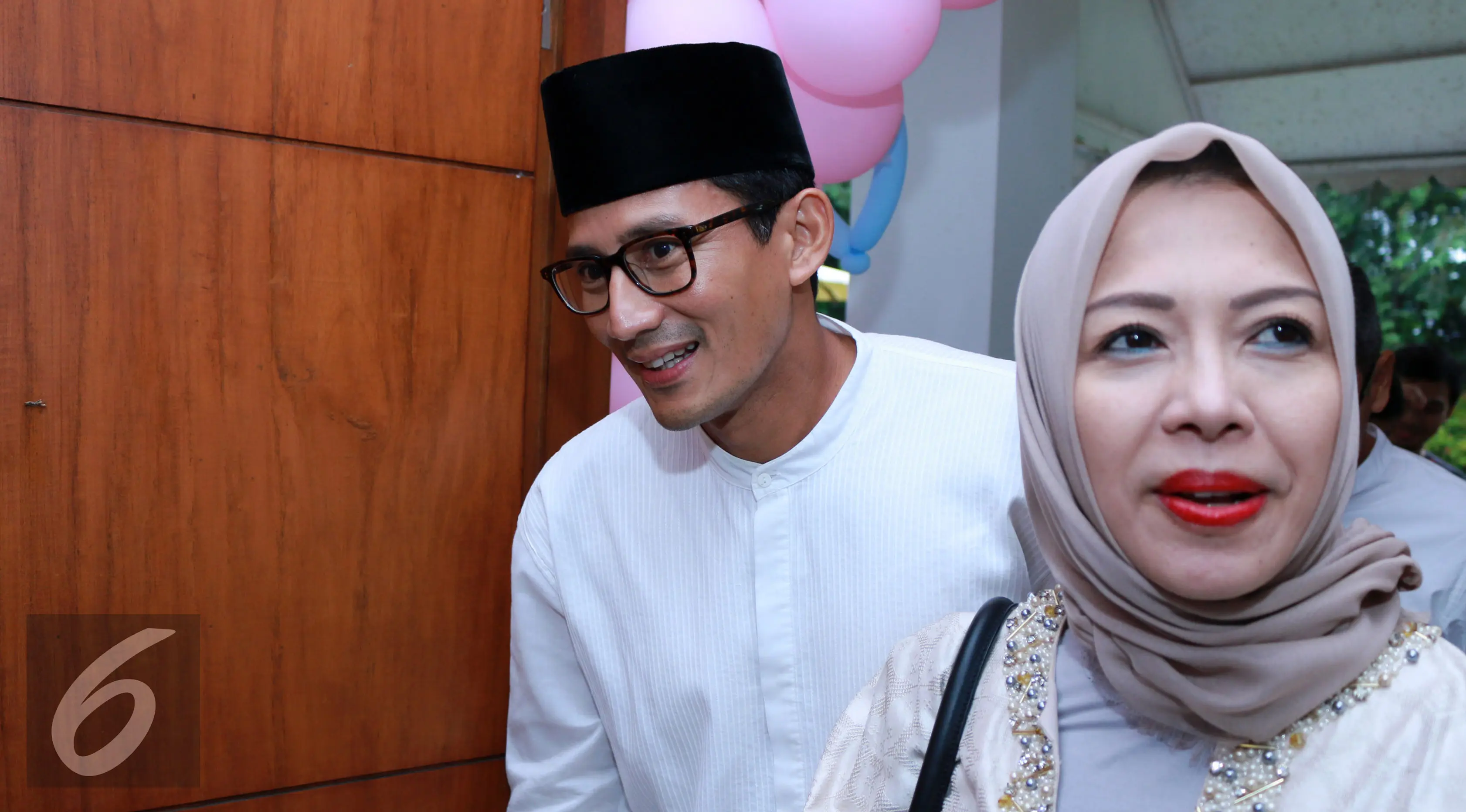 Sandiaga Uno dan istri, Nur Asia (Herman Zakharia/Liputan6.com)