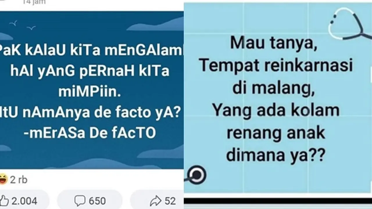 6 Status Facebook Bapak-Bapak Salah Tulis Kata Ini Bikin Mikir