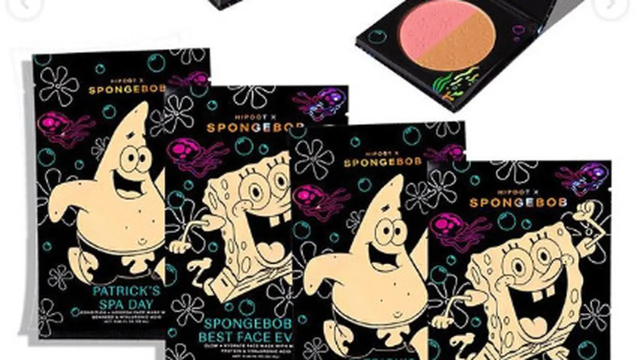 Menggemaskan! Koleksi Makeup Spongebob Squarepants Selebrasi 20 Tahun di Dunia Kartun