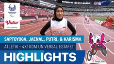 Berita Video, Highlights Paralimpiade Tokyo 2020 Cabor Estafet Universal 4x100 Meter