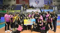 Jakarta Popsivo Polwan menjuarai putaran kedua PLN Mobile Proliga 2025 setelah menang atas Yogya Falcons. Tim asuhan Gerardo Daglio menang 3-1 (25-12, 24-26, 25-18, 25-23) di GOR PSCC Palembang, Minggu (23/2).&nbsp;(foto: PBVSI)