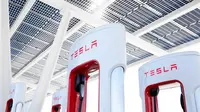 Stasiun Supercharger bisa menambah daya jelajah pada mobil Tesla Model 3
