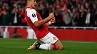 Alexis Sanchez turut mencetak gol saat Arsenal menundukkan FC Koln pada Matchday-1 Grup H Liga Europa. (doc. UEFA)