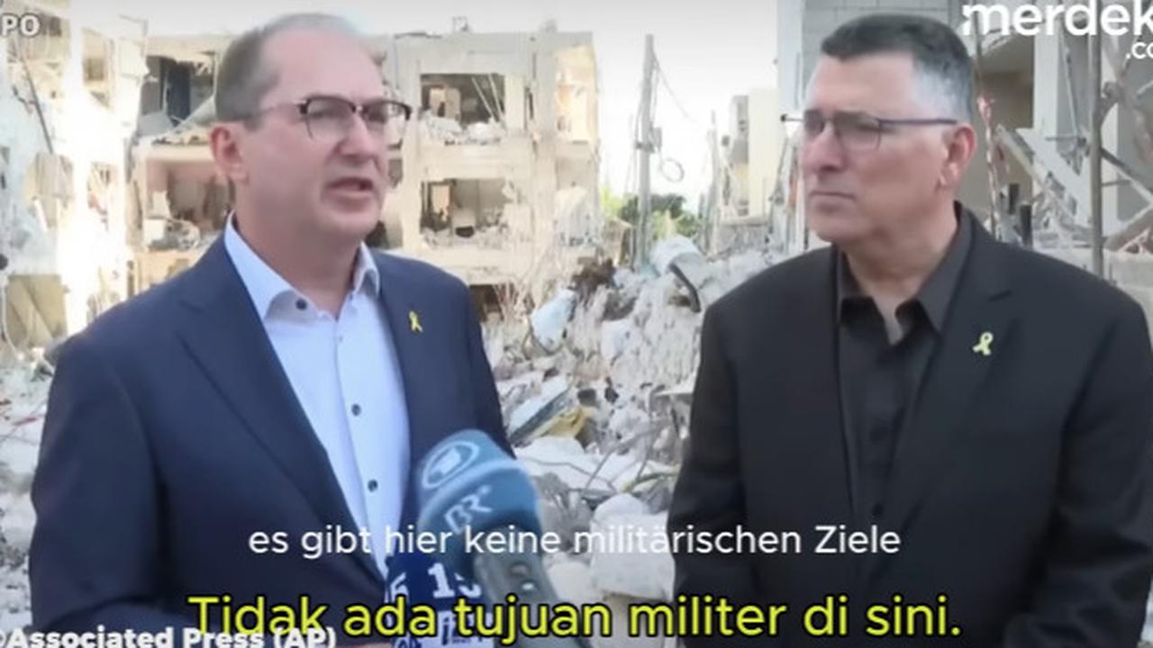 Menteri Jerman Getol Bicara Nuklir Lihat Gedung-gedung di Israel Porak Poranda Dirudal Iran