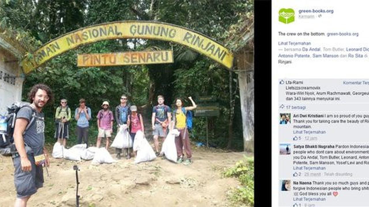 Bersih-bersih Gunung Rinjani